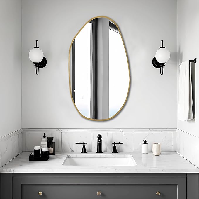 BOMINICA Irregular Wall Mirror Asymmetrical Mirror, Decorative Wall Mirror - Image 2