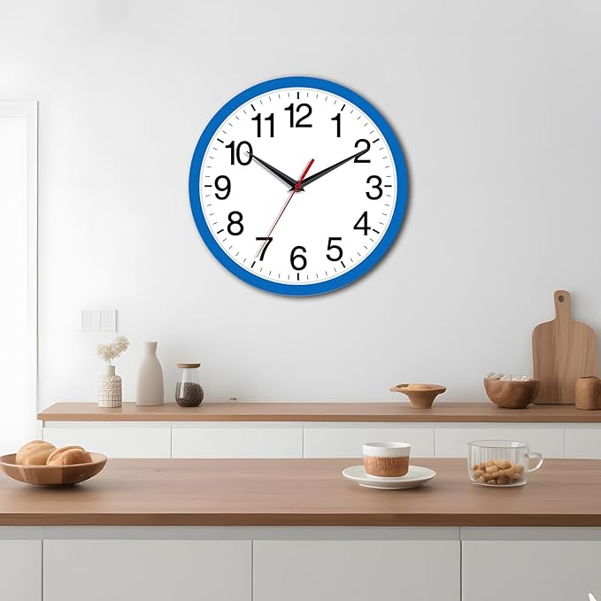 Rohioue Wall Clock Modern 8 Inch Battery Operated Silent Non Ticking Small - Image 7
