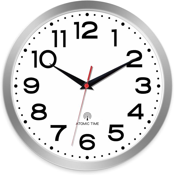 Roymnie Atomic Wall Clock 14 Inch, Modern Clock Battery Operated Classic Analog by Unknown