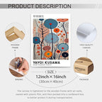 Yayoi Kusama Framed Wall Art 12x16in Vintage Japanese Painting Posters Tokyo - Image 2