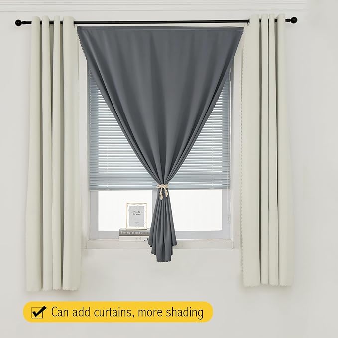 Portable Light Blocking Curtains Self-Stick Design, Removable Adhesive Window - Image 8