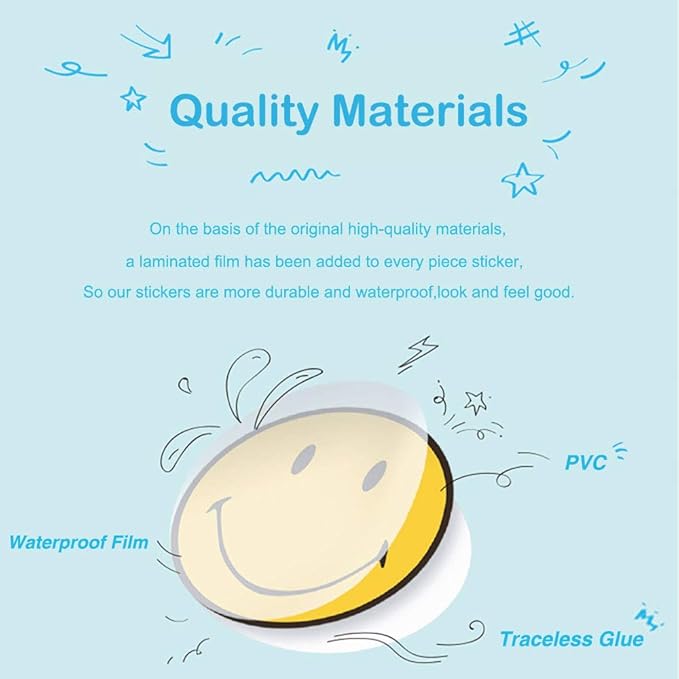 Various Cartoon Fruit & Vegetables(Tomatoes Lemon Onion) Stickers for Boy Girls Kids|50 Pcs|Cute Waterproof Vinyl Stickers for Laptop Phone Tablet Luggage,Stickers Decals Pack(Fruit & Vegetables)
