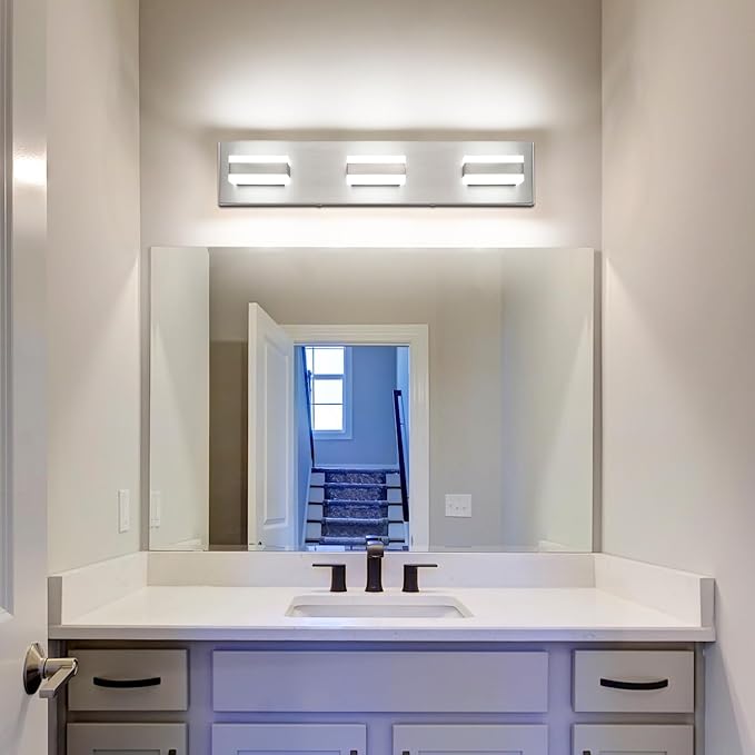 SOLFART Bathroom Vanity Lights Over Mirror Brushed Nickel Bathroom Light - Image 9