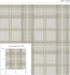 NextWall Harry & Grace Herringbone Plaid Premium Matte Non-Woven Peel and Stick - Image 8