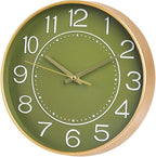HZDHCLH Modern Wall Clocks Battery Operated, 10 inch Olive Green Clock - Image 7