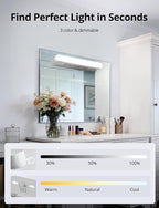 Combuh Rechargeable Makeup Light Bar LED Stick on Vanity Lighting - Image 6