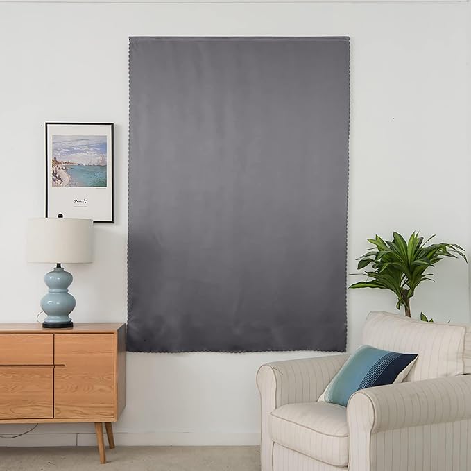 AJAZZ Self Adhesive Curtains 100% Blackout Shades Window Cover Sticky Curtain - Image 8