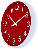 HZDHCLH Red Wall Clocks Battery Operated, 12 inch Silent Non Ticking Modern - Image 3