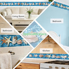 Beach Wallpaper Border Wall Border Trim Peel and Stick 19.7 x 4 Inch Ocean - Image 7