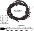 96 LED Willow Vine Lights 6FT Enchanted Wall Decoration Vine Lights 8 Modes - Image 7