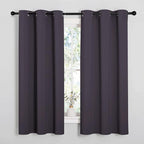 NICETOWN Greyish Purple Blackout Curtains 63 inches Length by NICETOWN