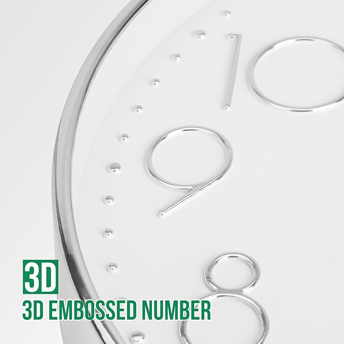 Wall Clock Non-Ticking Silent Modern Simple Style Round Decor Clock - Image 6