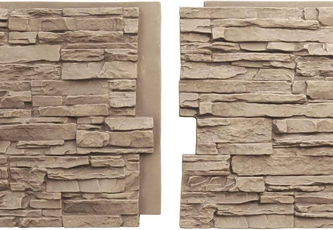 EverStone Canyon Ridge Faux Stone Panel, 45 3/4"W x 24 1/2"H x 1 1/4"D - Image 8