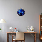 Blue Wall Clock for Living Room Decor Kitchen Wall Clocks Battery Operated 12 - Image 3