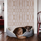 Tempaper Beige Textured Faux Grasscloth Geo Removable Peel and Stick Wallpaper - Image 7