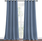 NICETOWN Stone Blue Room Darkening Curtain Panels 102" Length - Image 2