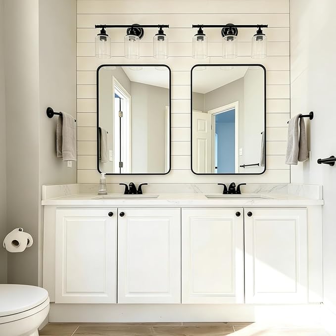 USHOWER 2-Pack Black Bathroom Mirrors - Image 7