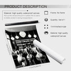 Vintage Black and White Canvas Wall Art Trendy Women Drink Cocktail Posters - Image 2