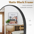 VooBang Arched Wall Mirror, 24 x 36 inch Arch Bathroom Mirror, Wall Mounted - Image 4