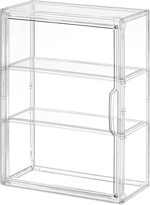3 Tier Clear Display Case for Figures, Wall-Mounted Acrylic Storage Organizer by VGLXTRNTforstoragesolutions