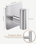 Aikzik 4 Pack Large Heavy Duty Wall Hooks - 26lb Max - Image 2