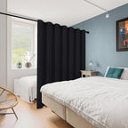 ChrisDowa Room Divider Curtain 84 Inches Long, Wide Blackout Sliding Door - Image 2