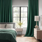 MIULEE Christmas Hunter Green Back Tab Blackout Curtains 102 Inch Long 2 Panels - Image 2