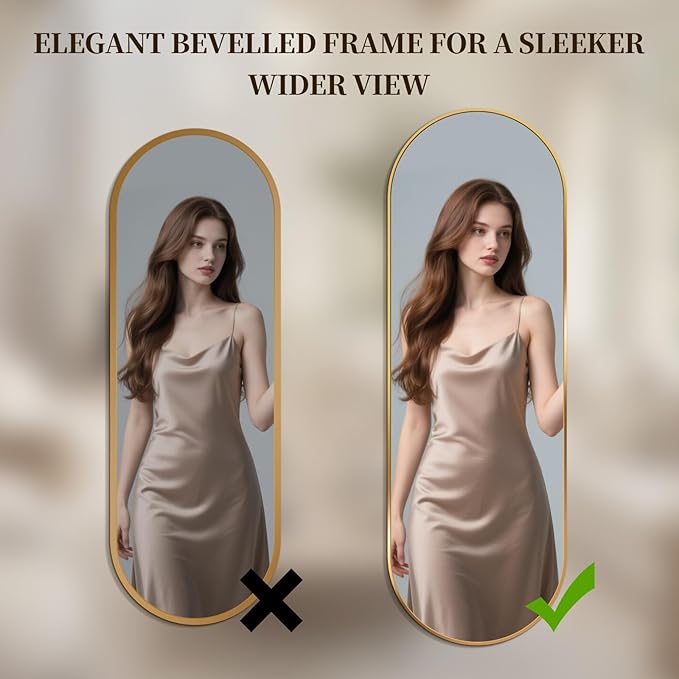 Oval Full Length Mirror, Ultra-Clear Explosion-Proof Dressing Mirror, Simple - Image 6