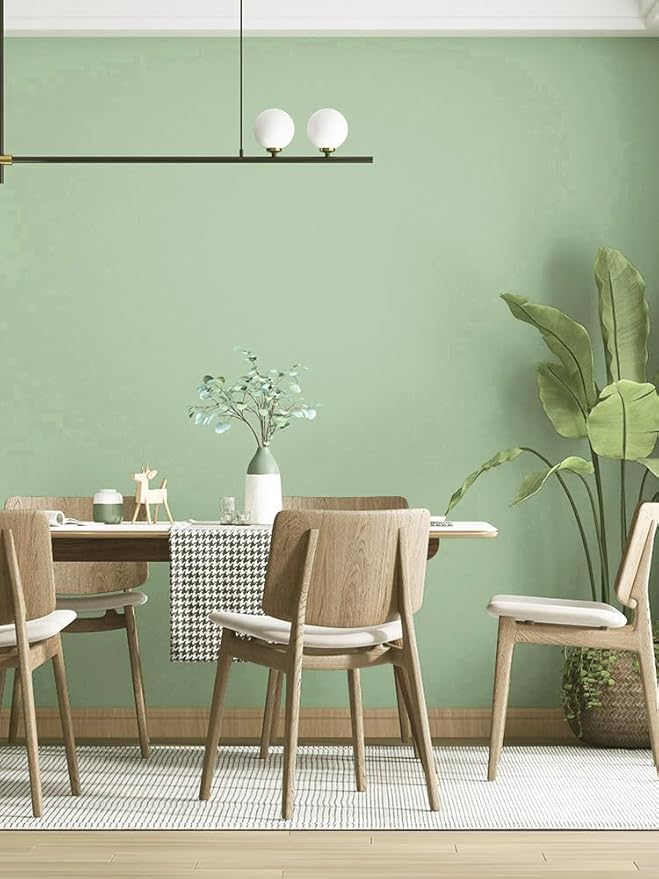Safiyya 118"x17.7" Light Green Peel and Stick Wallpaper Green Contact Paper - Image 7
