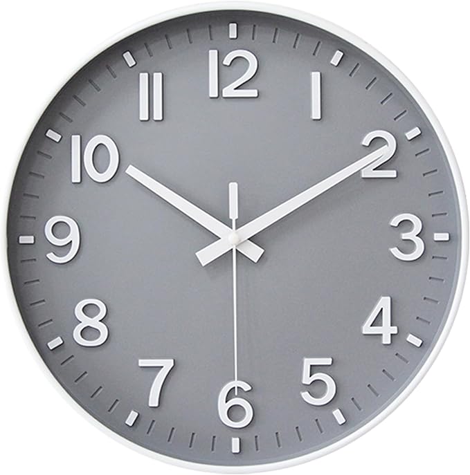 HZDHCLH Wall Clocks Battery Operated, Wall Clock Gray, 14 inch Wall Clock by HZDHCLH