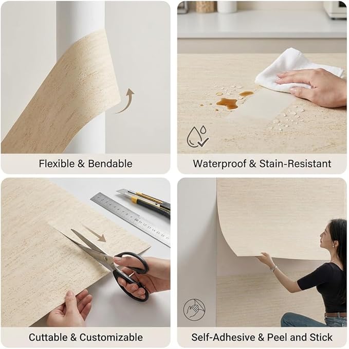 3D Wall Panels Peel and Stick – 15.74" x 236" PVC Faux Texture Wall Covering - Image 4