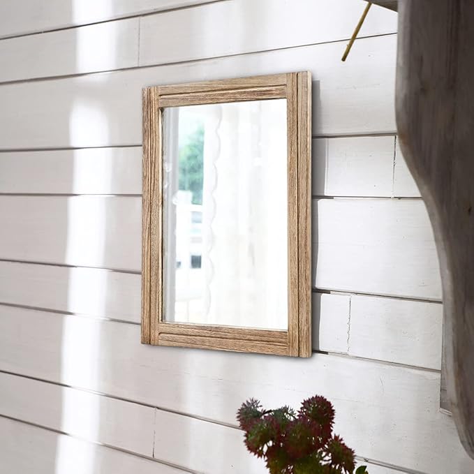 AAZZKANG Rustic Mirror for Wall - Image 4