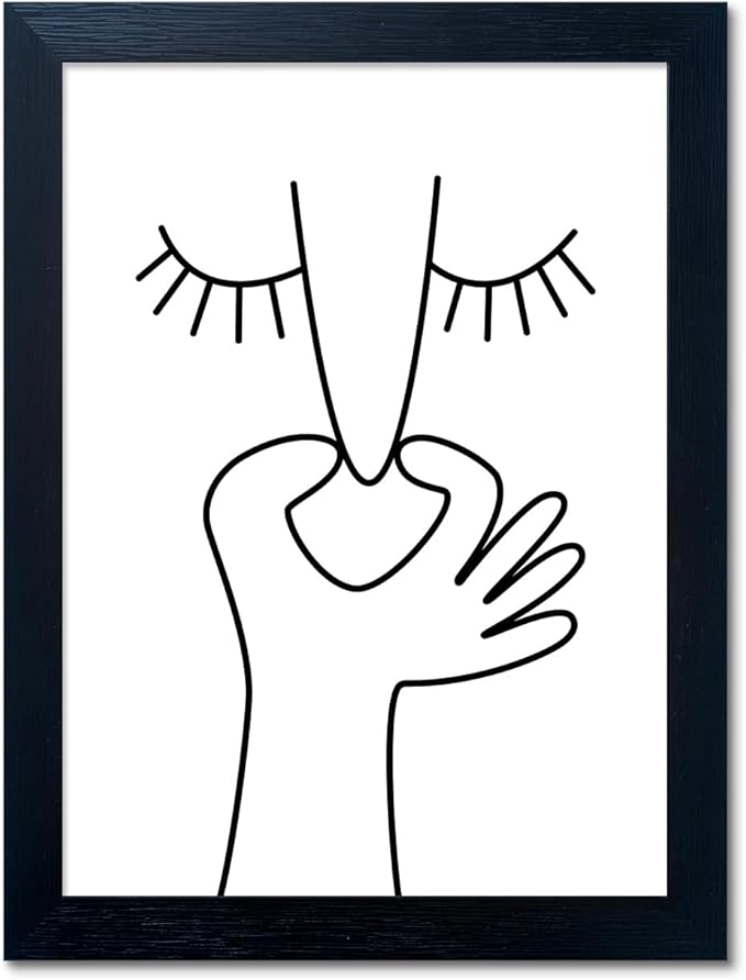 Framed Black and White Bathroom Wall Decor Funny Bathroom Wall Art Bad Smell by Melpa+Art