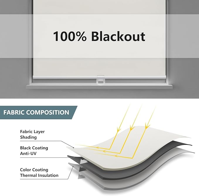 Customize Cordless Roller Shades Blackout Blinds - Image 5