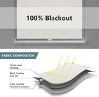 AOSKY Cordless Roller Shades Blackout Blinds - Image 4