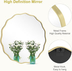 WallBeyond Round Wavy Mirror for Wall Decorative 28 inch, Modern Round Mirror - Image 5