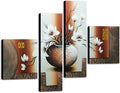 Wieco Art -Stretched and Framed 100% Hand-painted Modern Canvas Wall Art by WiecoArt
