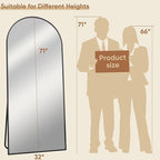 Full Length Mirror, Tall Body Floor Wall Hanging - Image 6