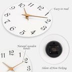 Mosewa Wall Clock Silent Non Ticking Battery Operated White Modern Simple - Image 6