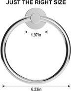 SetSail Towel Holder for Bathroom Wall Stainless Steel Hand Towel Ring Heavy - Image 5