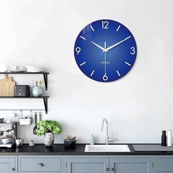 XFM Modern Simple Wall Clock 12 Inch Silent Non-Ticking Wall Clocks Battery - Image 6