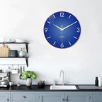 XFM Blue Wall Clock 14 Inch Modern Simple Wall Clocks Battery Operated - Image 6