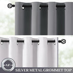 Yakamok 100% Blackout Curtain Panels 96 inches Cold and Light Blocking Drapes - Image 2
