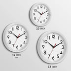 DAXSMY 12 Inch Wall Clock Battery Operated Silent Non Ticking Analog Modern - Image 3