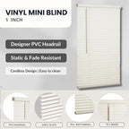 LOTUS & WINDOWARE Blinds 1 inch Cordless Mini Vinyl Wand Control - Image 4