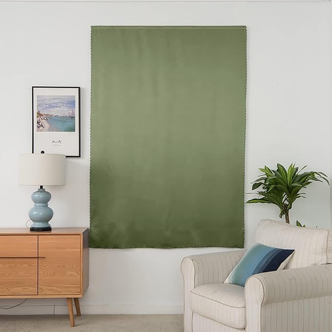 AJAZZ 100% Blackout Self Adhesive Curtains Small Window Short Temporary - Image 8