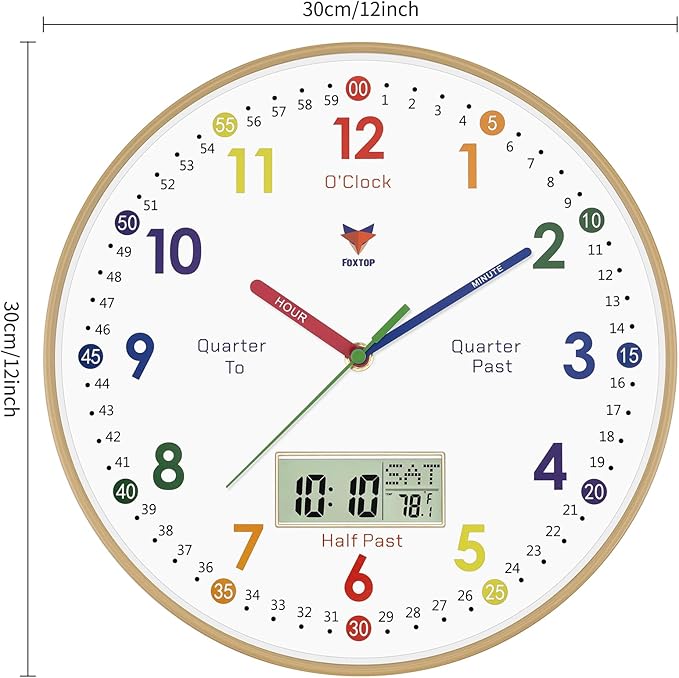 Foxtop Digital and Analog Learning Clock - Image 7