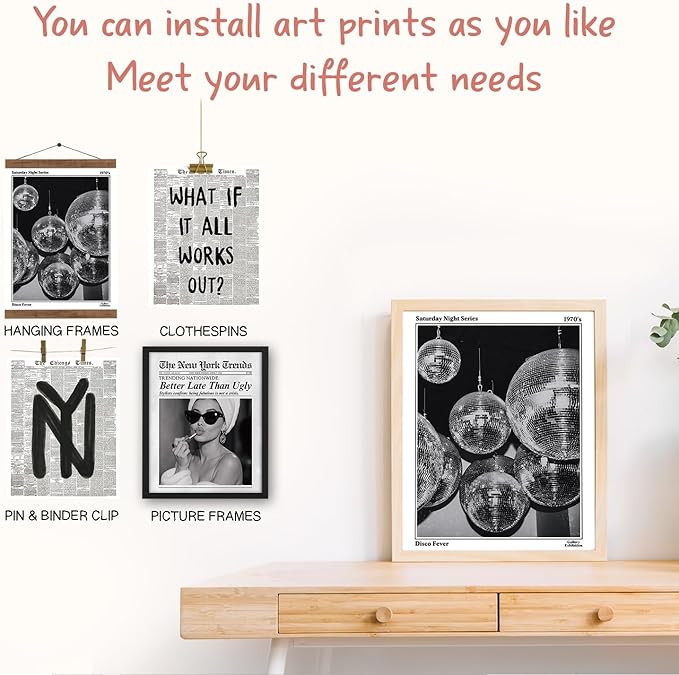 NaZaUK Trendy Preppy New Yorkers Poster Decor, Funky Aesthetic Wall Art Prints - Image 4