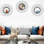 3 Pack Metal Mirrors for Wall Sunburst Wall Mirrors Home Décor Decorative - Image 2