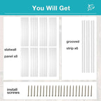 NeatiEase Slatwall Panel Wall Storage Systems, 4 x 8ft Slat Wall Paneling - Image 3